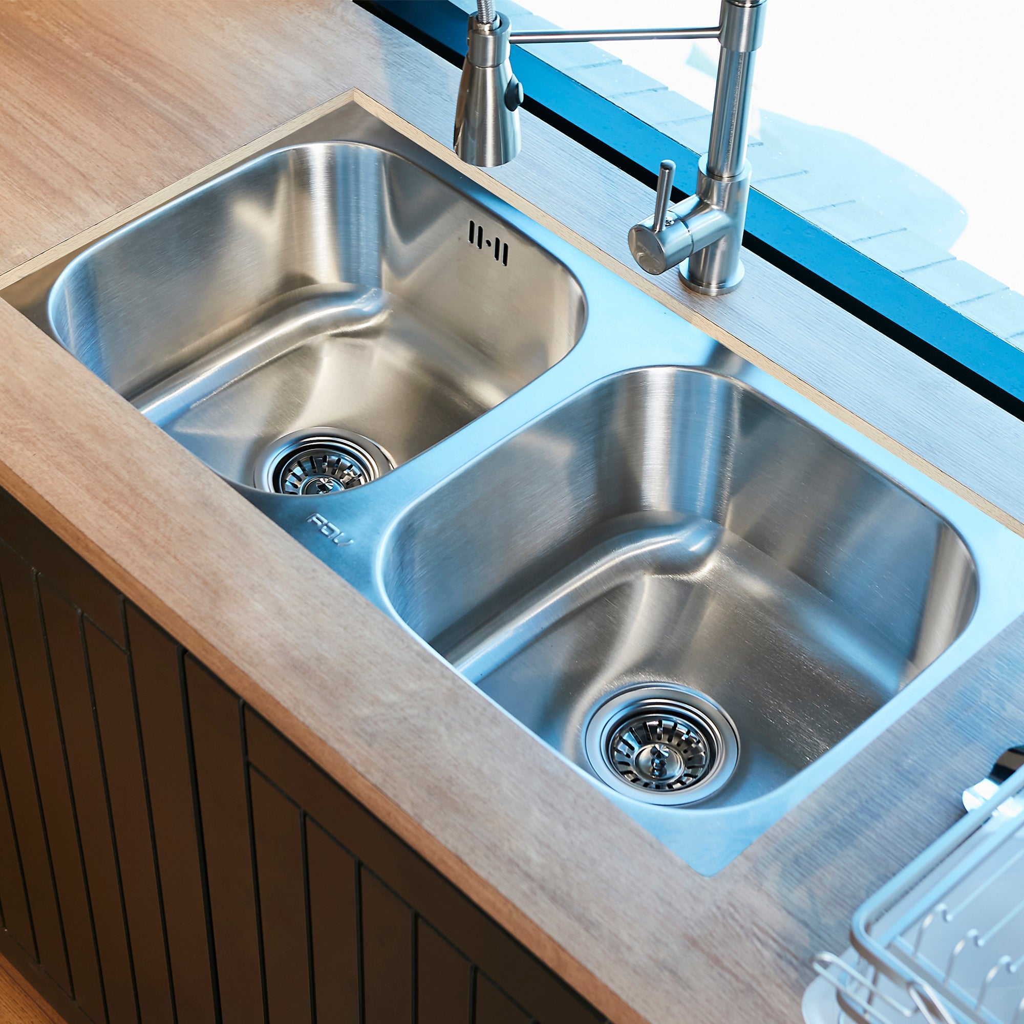 Lavaplatos Bajo Cubierta Acero Inox Pio Square 2C FDV-Kitchen Center