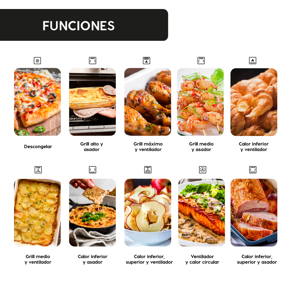 Horno Empotrado Deluxe Prestige 56 Lts FDV-Kitchen Center