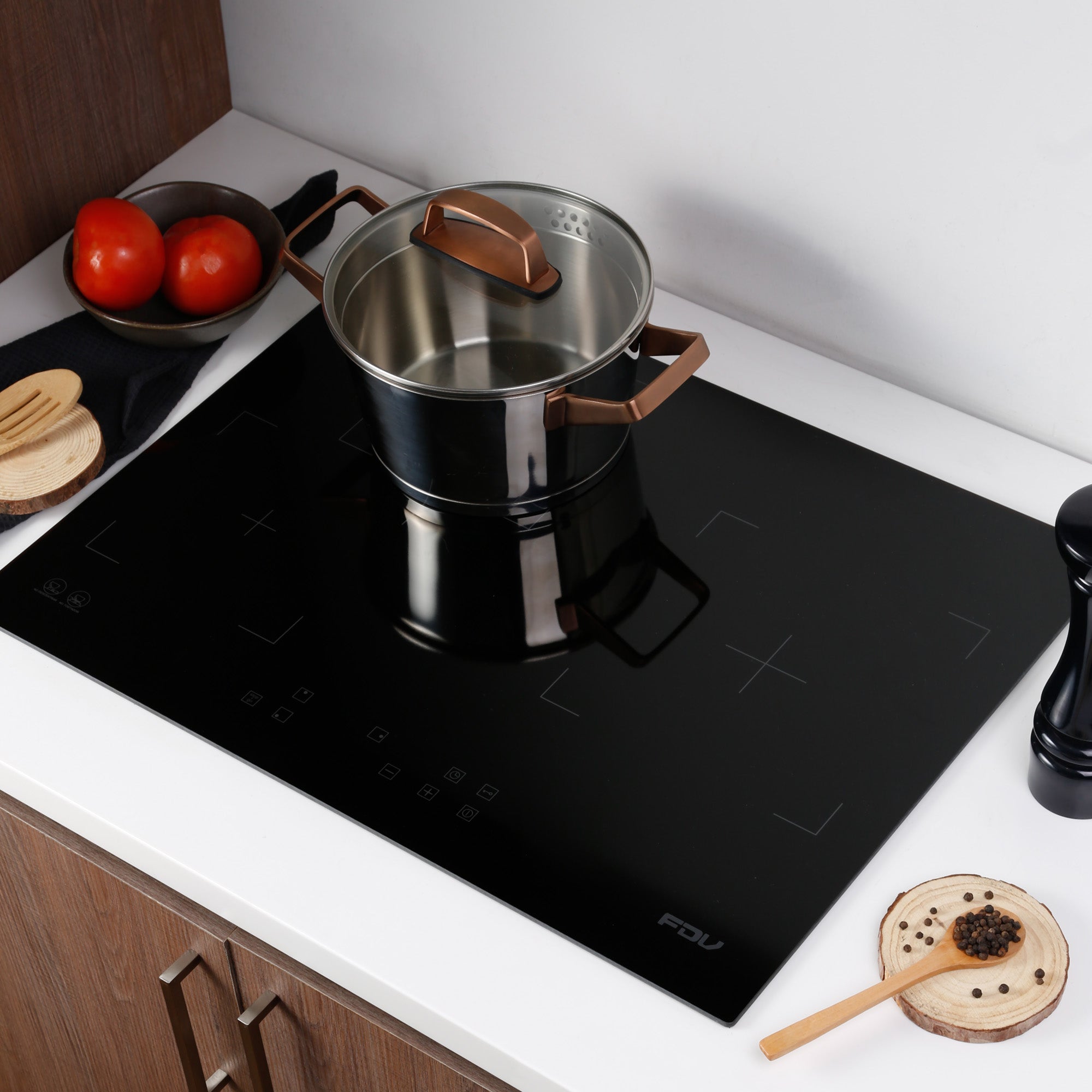 Encimera Vitrocerámica 3 Black 3 Quemadores 60 cm FDV-Kitchen Center