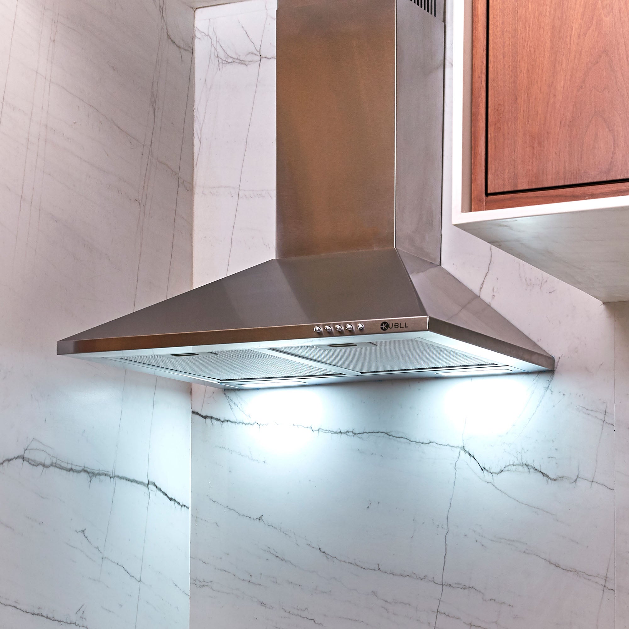 Campana de Pared Piramidal 60 cm 500 m3/h Kubli