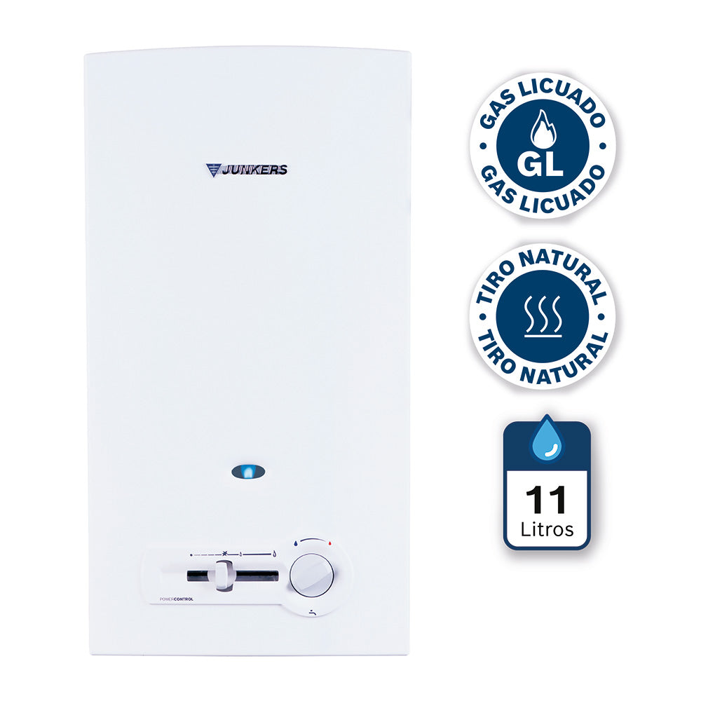 Calefón Chispero 11 Lts Gas Licuado Junkers2#Blanco