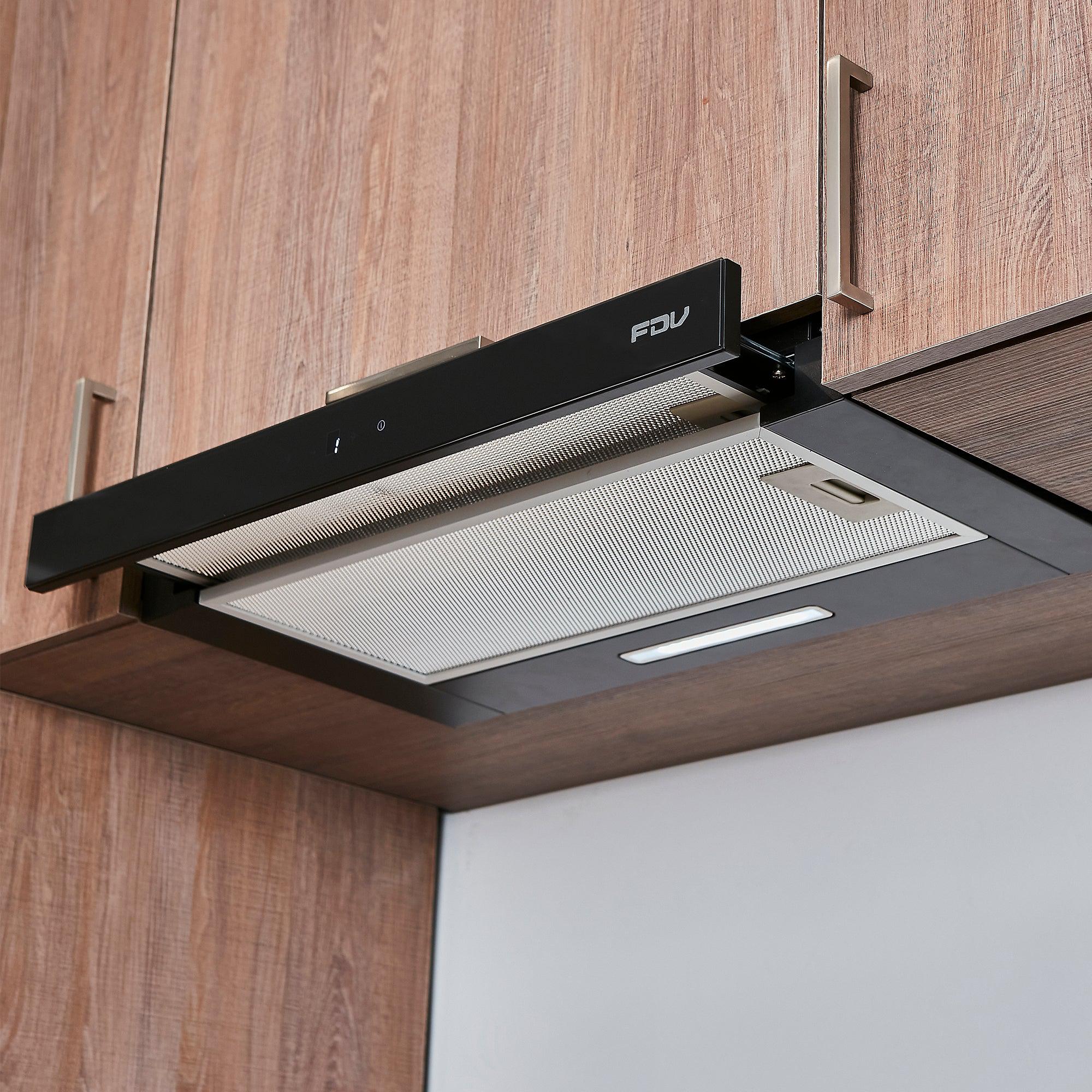 Campana Bajo Mueble Twin Black Touch 60 cm 440 m3/h FDV-Kitchen Center