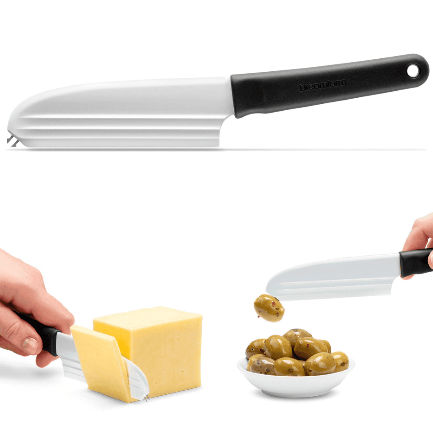 Cuchillo para Queso Knibble Lite Dreamfarm6#negro