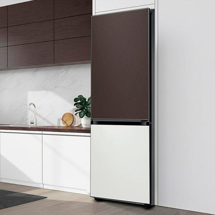 Refrigerador Bottom Freezer RB33A3662AP/ZS 328 Lts con Paneles Cotta Charcoal y Blanco Samsung