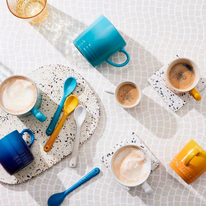 Le Creuset Cappuccino Mugs - Stoneware in Iconic Colours | Harts of Stur