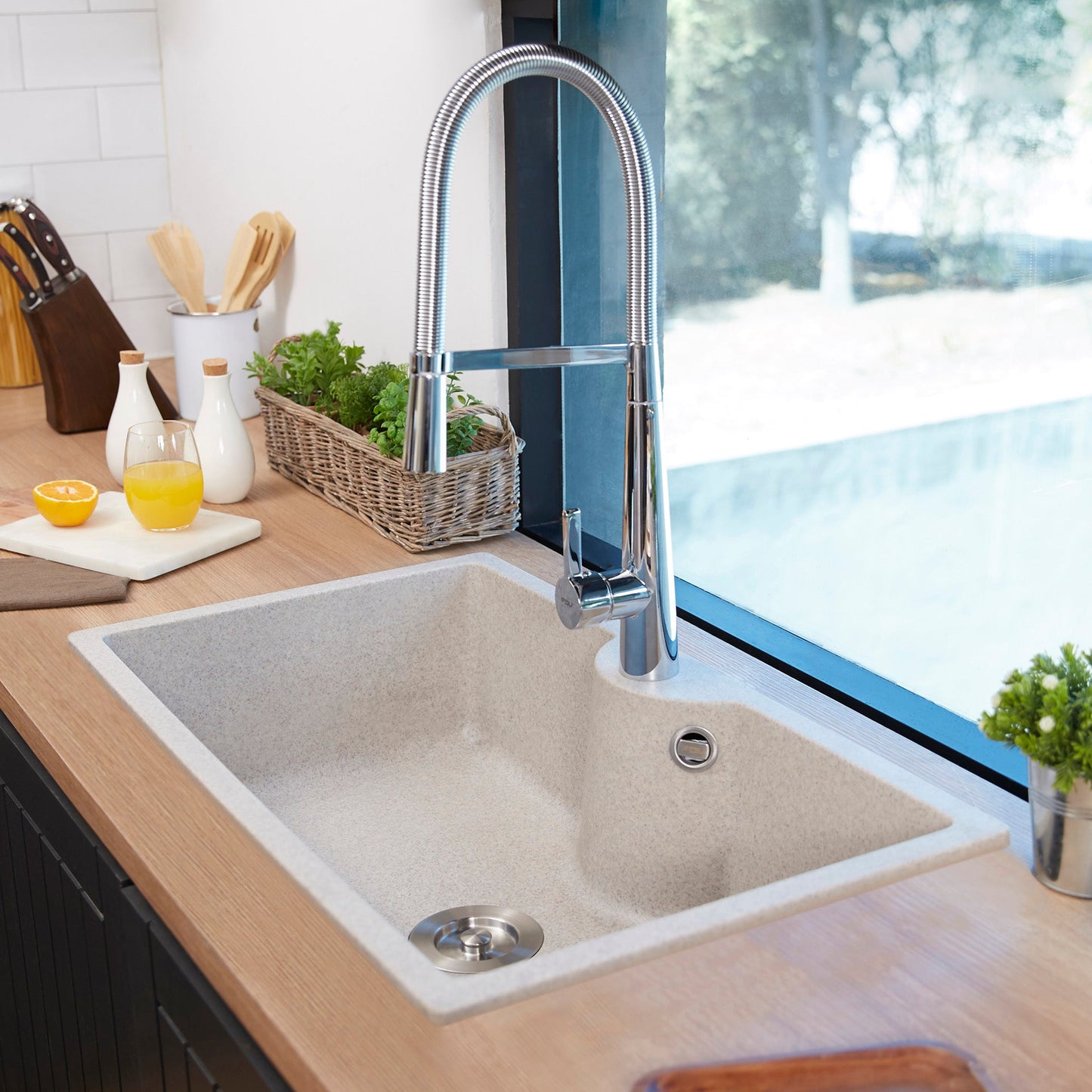 Grifería Cónica Flex Monomando FDV-Kitchen Center