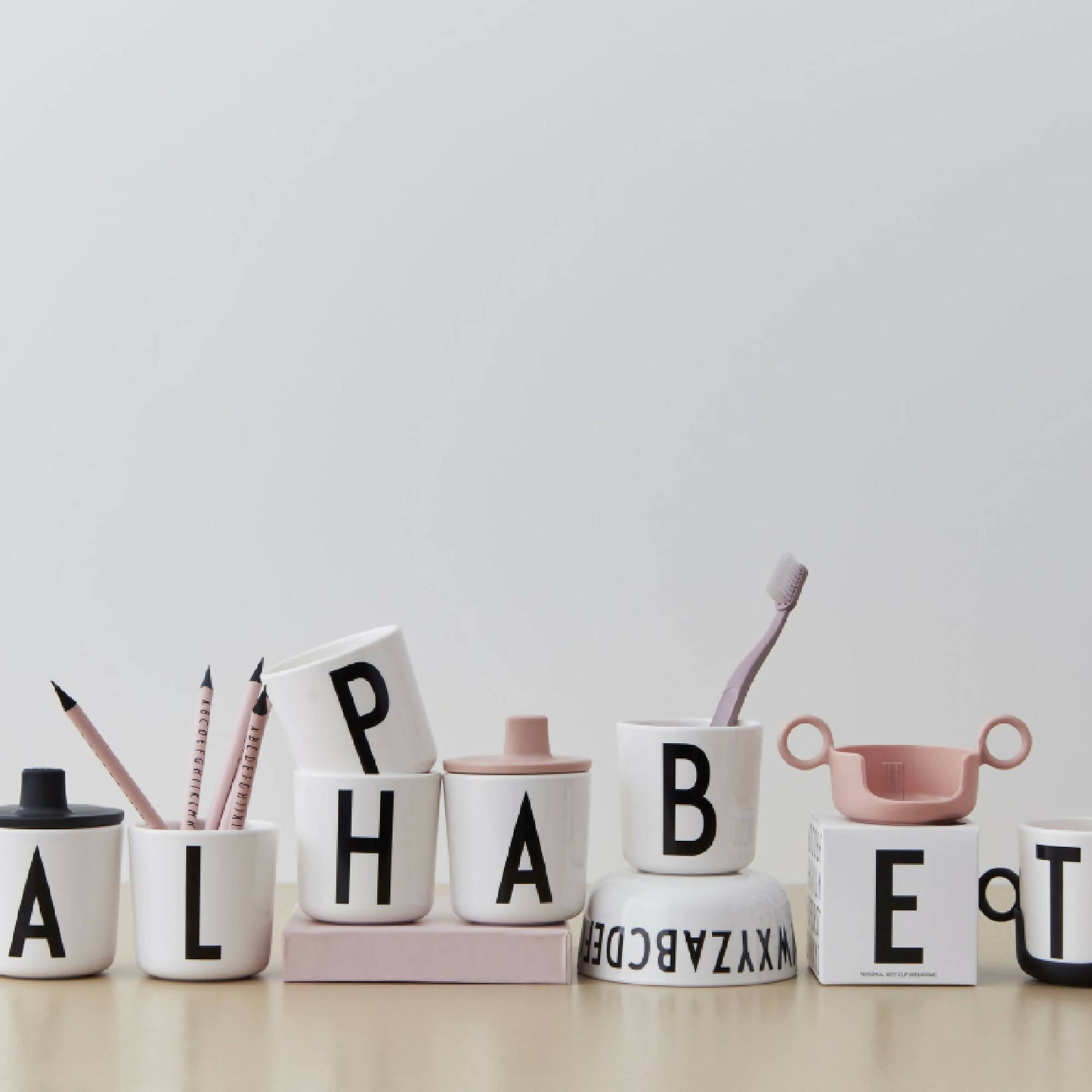 Taza De Melamina Letra T2#Blanco