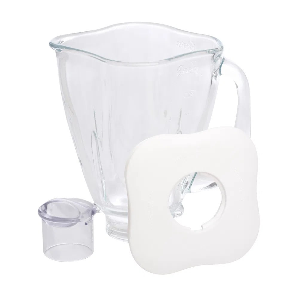 Vaso de Vidrio Tipo Trébol con Tapa Oster1#Blanco
