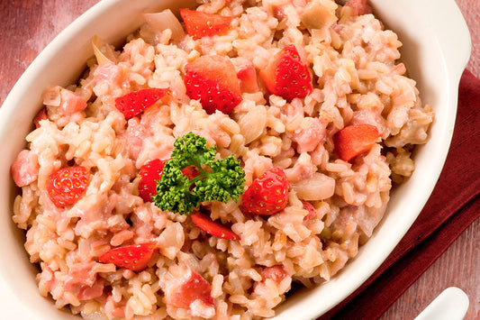 RISOTTO DE FRUTILLAS Y ESPUMANTE