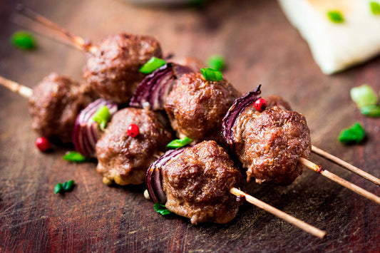 BROCHETAS DE CARNE MOLIDA