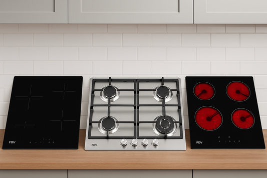 Cómo elegir tu encimera: inducción, vitrocerámica o gas