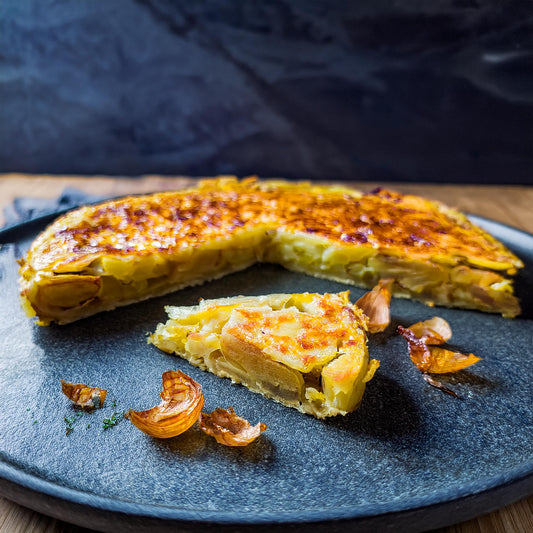 Tortilla de Papas con Cebolla Caramelizada