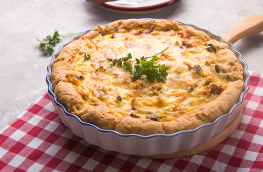 Quiche de pollo y choclo con Supercook