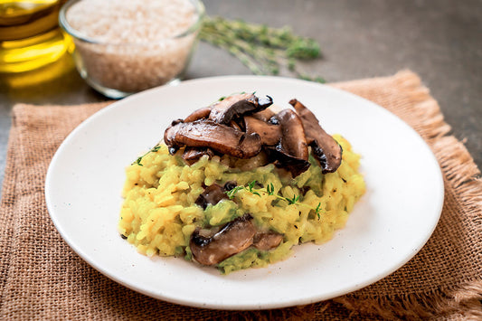 RISOTTO AL PESTO Y CHAMPIÑONES