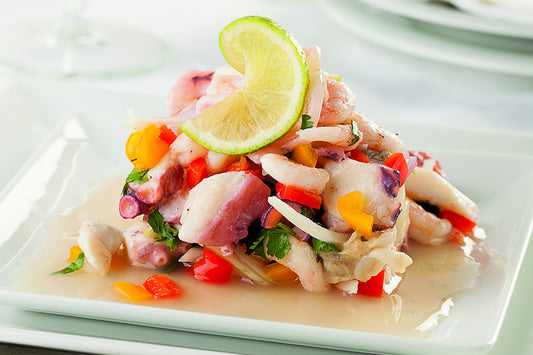 CEVICHE CON DRESSING DE PALTA