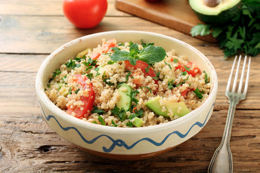 QUINOA FRÍA CON CREMA DE PALTA