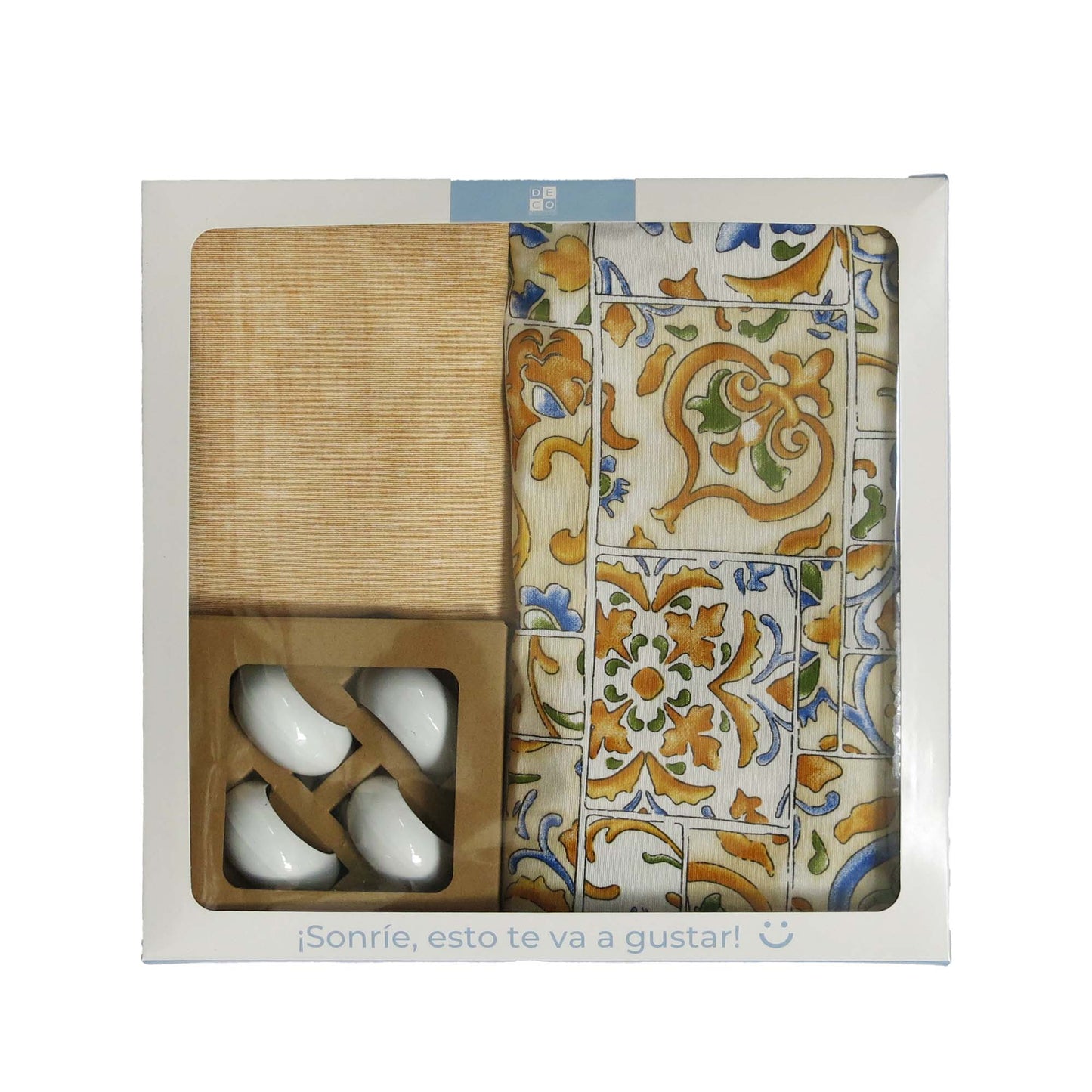 Box Textil y Argollas Tiles Decoexpress2#Amarillo