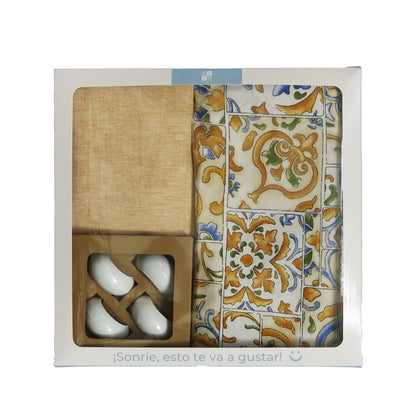 Box Textil y Argollas Tiles Decoexpress2#Amarillo
