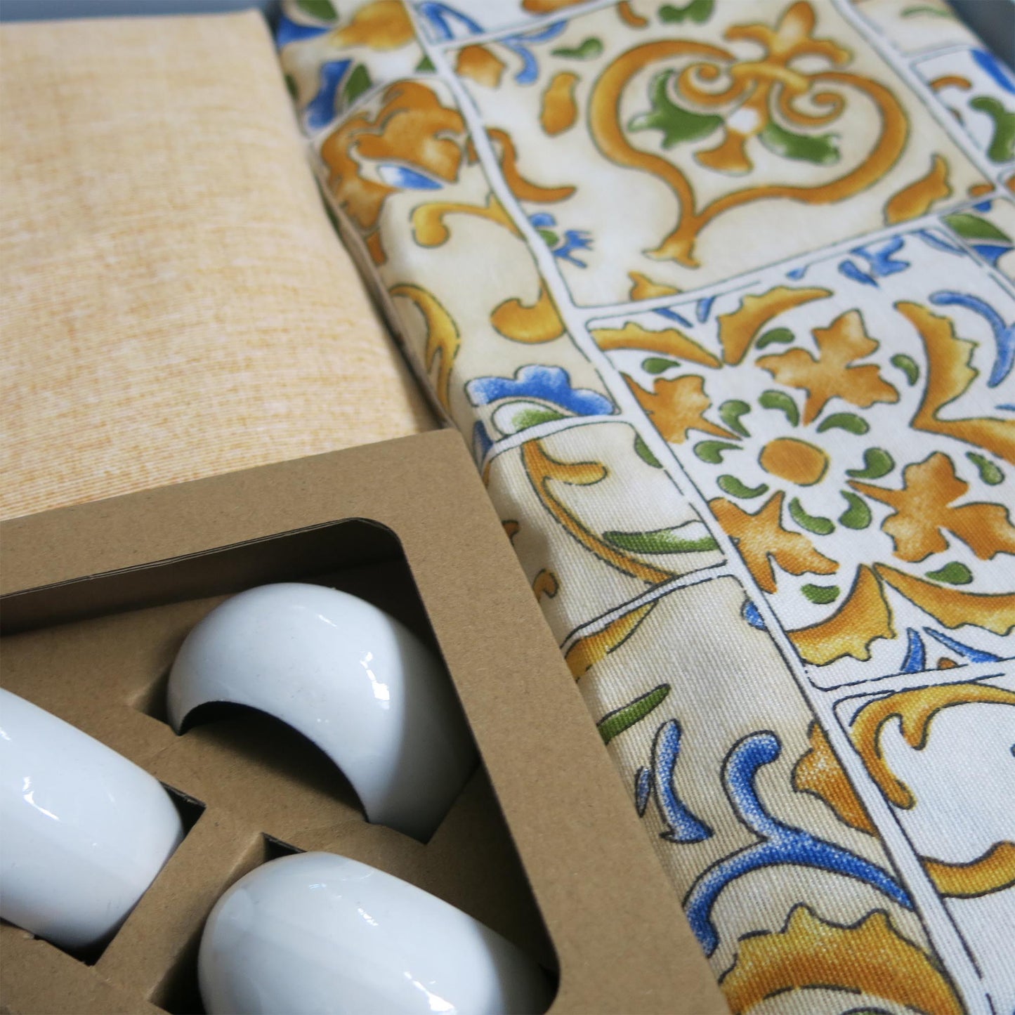 Box Textil y Argollas Tiles Decoexpress3#Amarillo
