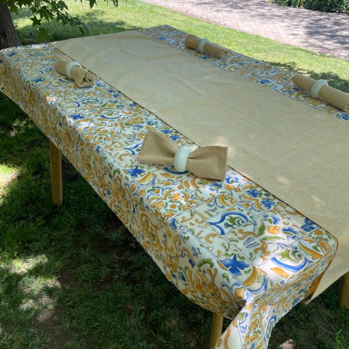 Box Textil y Argollas Tiles Decoexpress1#Amarillo