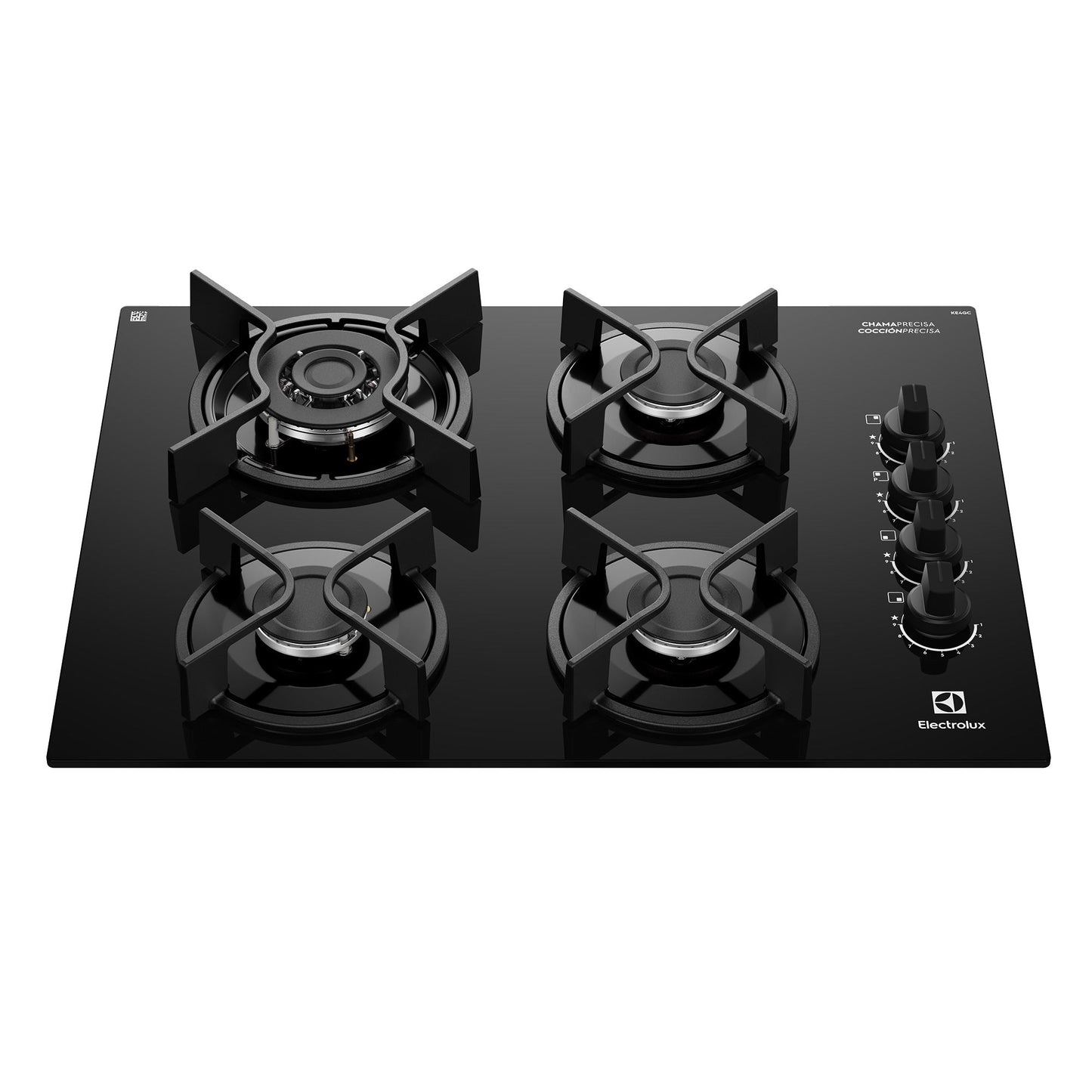Encimera a Gas 4 Platos Experience Triple Llama KE4GC Electrolux2#Negro