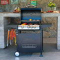 Parrilla Giorgia 3 Quemadores + Quemador Lateral BBQ304GCQL BBQ Grill1#Negro