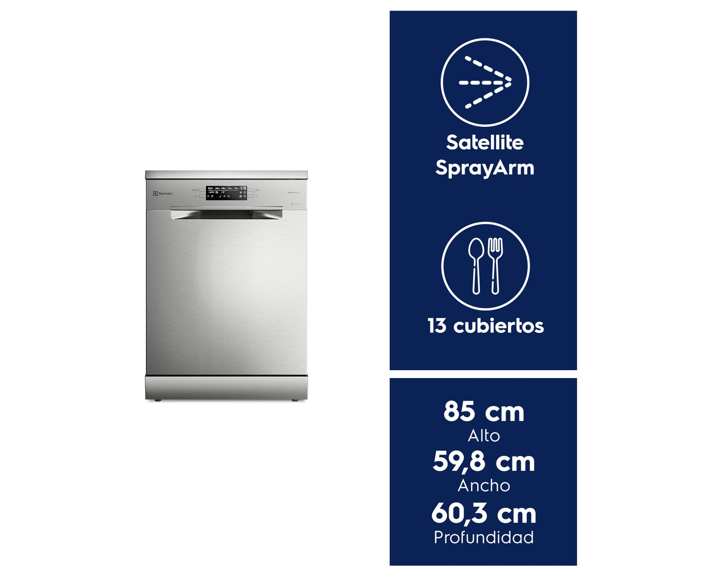 Lavavajillas 13 Cubiertos Inverter Europe 9880 Electrolux6#Gris