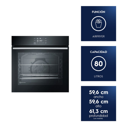 Horno Empotrable Eléctrico 80L Air Fryer PerfectCook360 OE8EA Electrolux9#Negro