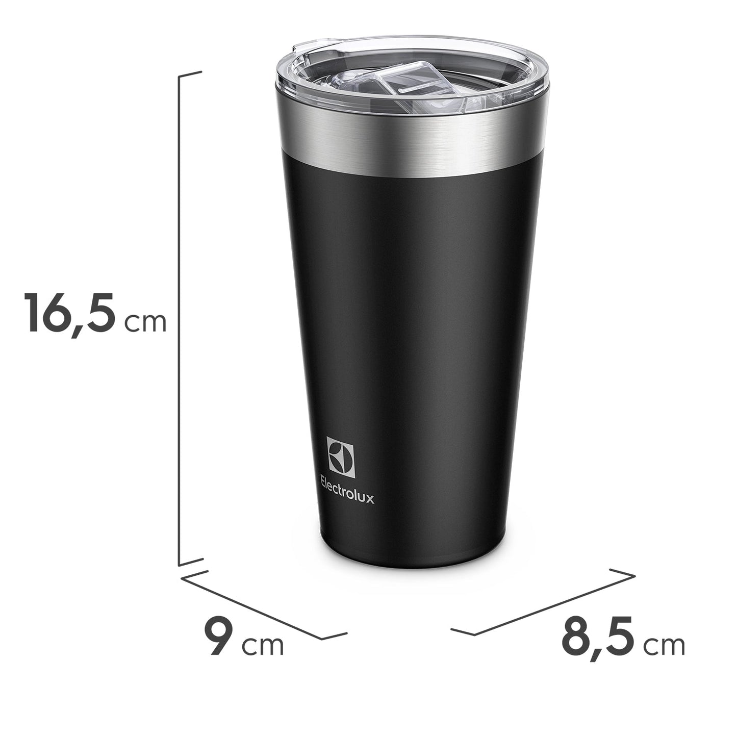 Vaso Térmico Mug 560 ml con Tapa Sense Electrolux3#Negro