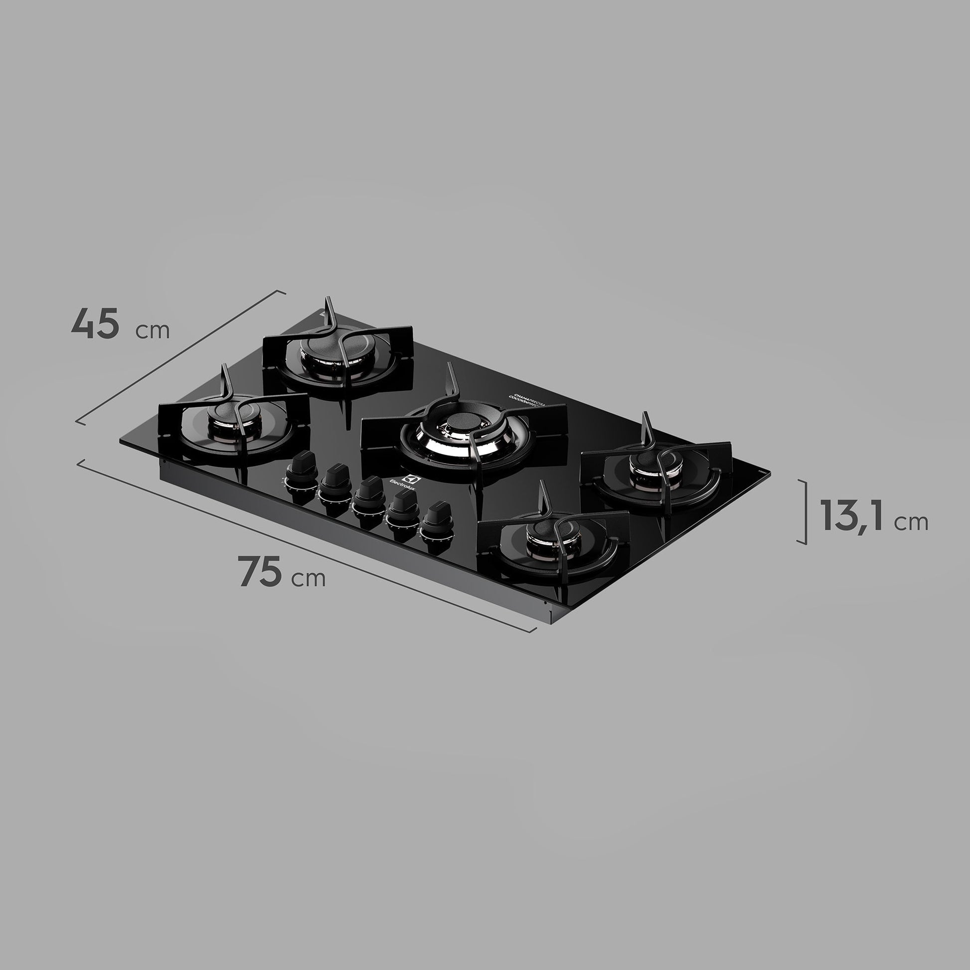 Encimera a Gas 5 Platos Experience Multi Llama KE5GC Electrolux3#Negro