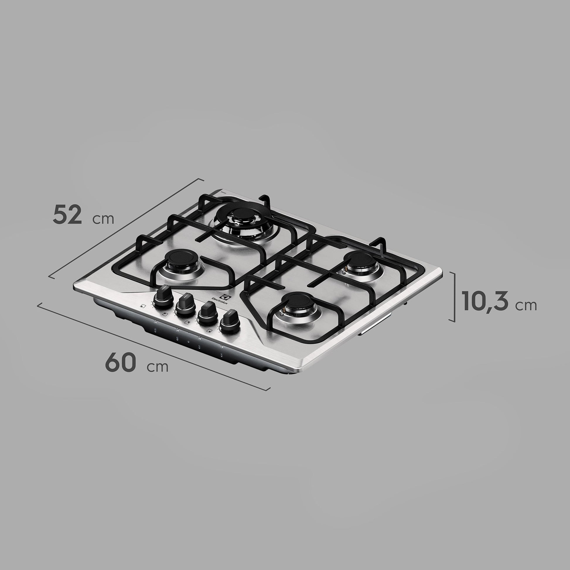 Encimera a Gas 4 Platos Experience Multi Llama KE4XC Electrolux3#Acero