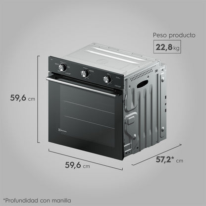Horno Empotrable Eléctrico 80L Efficient PerfectCook OE8EL Electrolux5#Negro