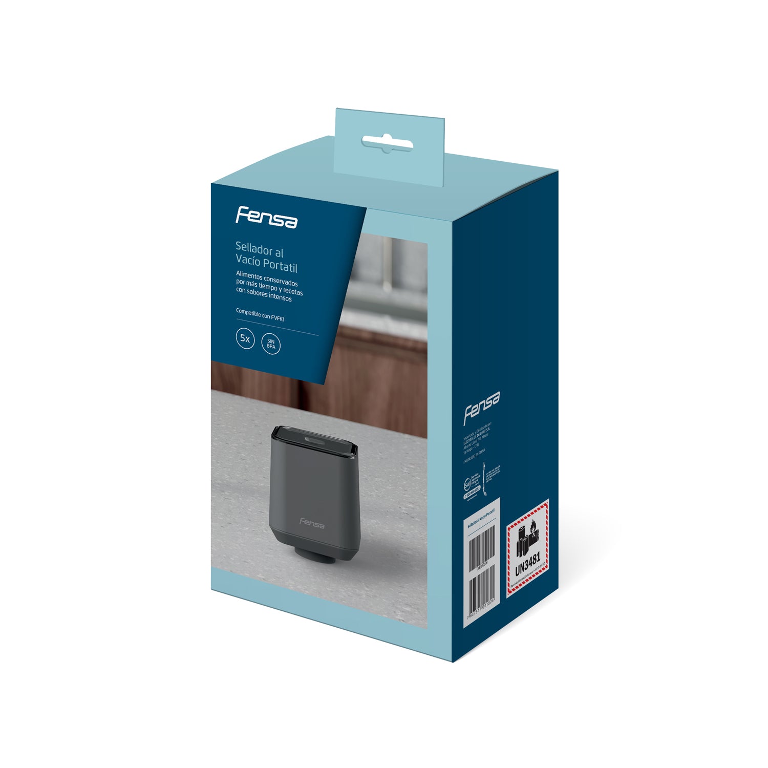 Kit Selladora al Vacío Portátil + 5 Bolsas Reutilizables Fensa6#Gris