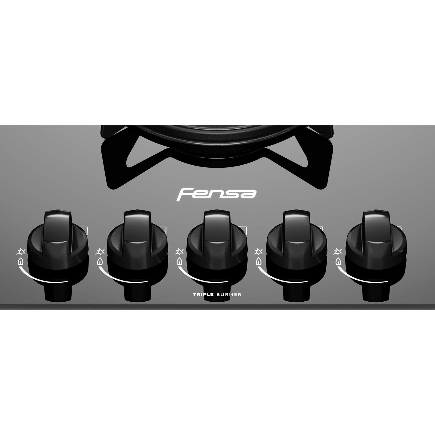 Encimera a Gas 5 Platos Vitrocerámica F GC75V A Fensa5#Negro