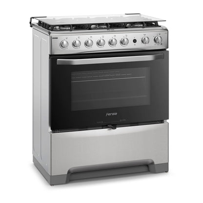 Cocina a Gas 6 Platos VaporBake y Timer F 5300 T Fensa2#Acero
