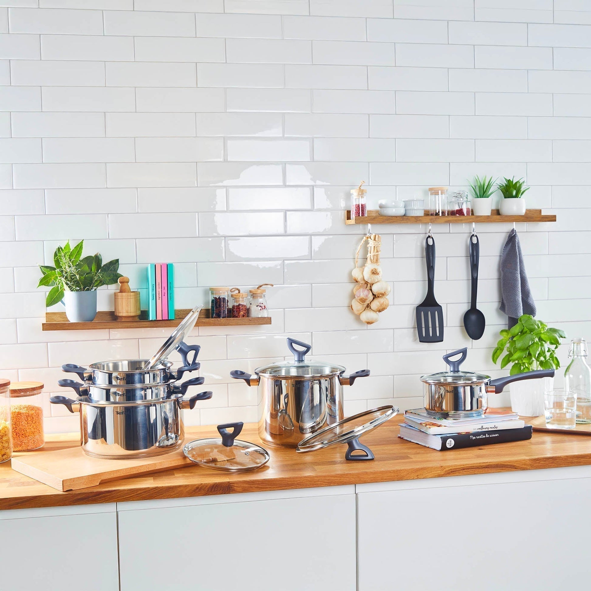 Bateria De Cocina Acero Inoxidable DailyCook 10 PCS Tefal1#Acero