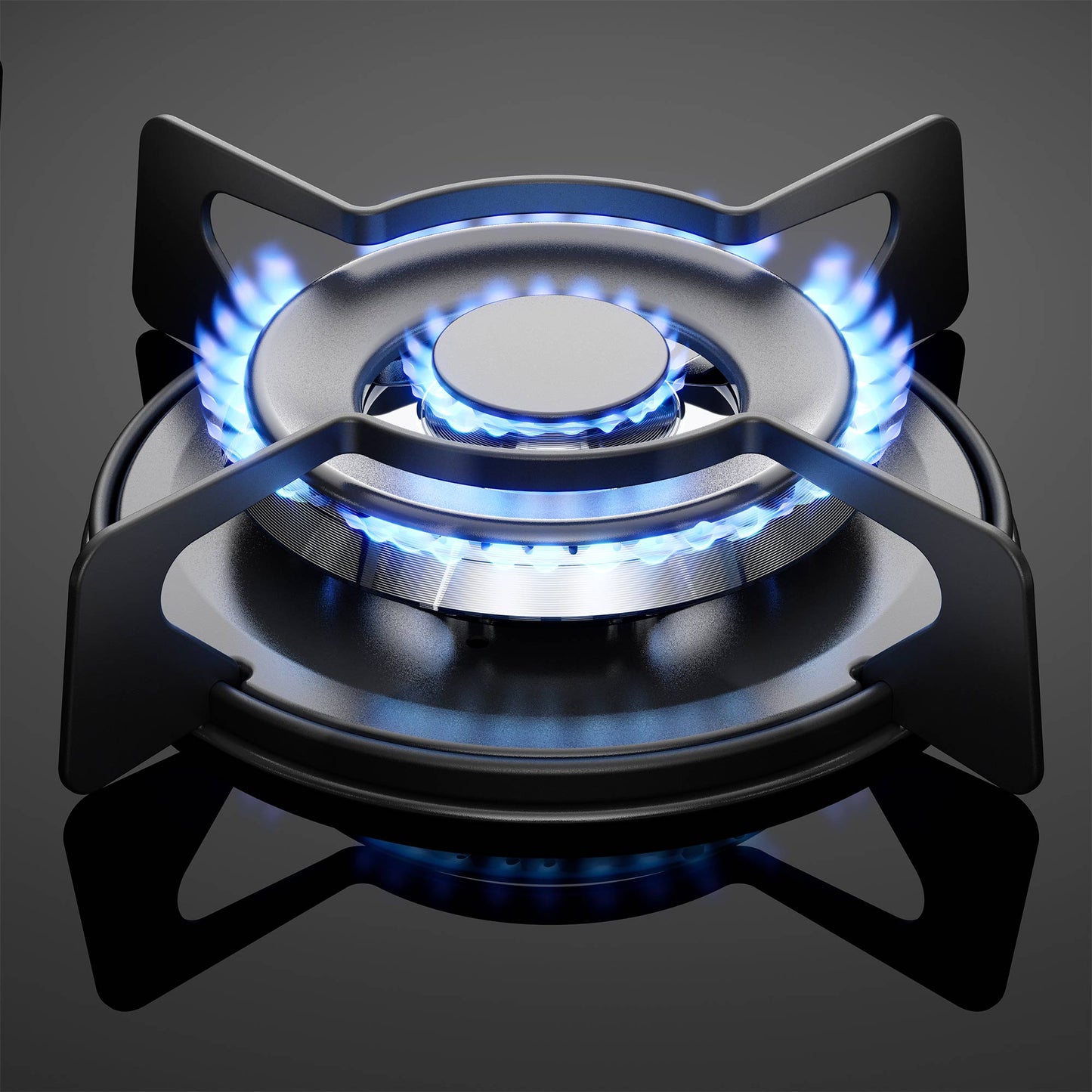 Encimera a Gas 5 Platos Vitrocerámica F GC75V A Fensa6#Negro