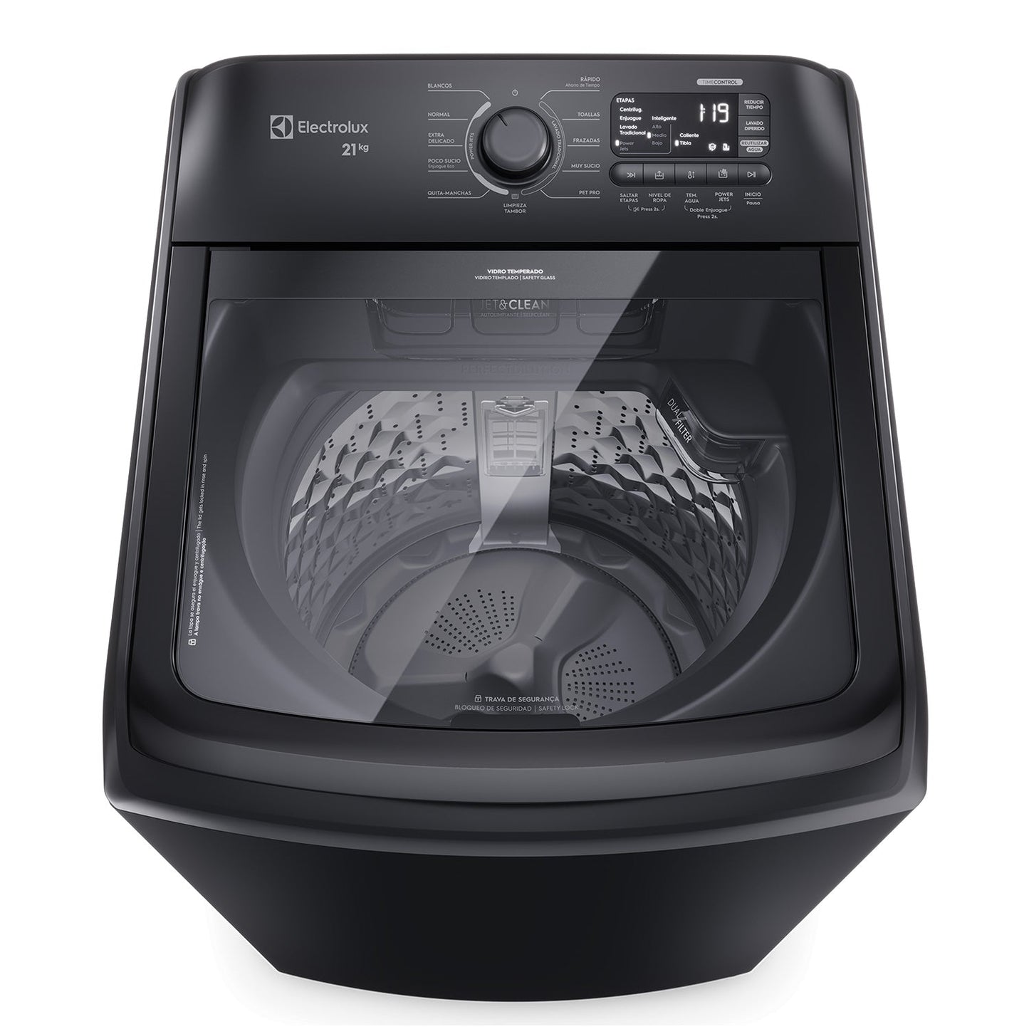 Lavadora Automática 21Kg Carga Superior LEB21 Electrolux5#Negro