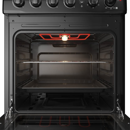 Cocina a Gas 4 Platos Cubierta Vidrio F 3000 BT Fensa5#Negro