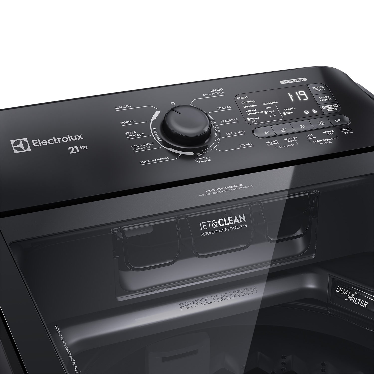 Lavadora Automática 21Kg Carga Superior LEB21 Electrolux8#Negro