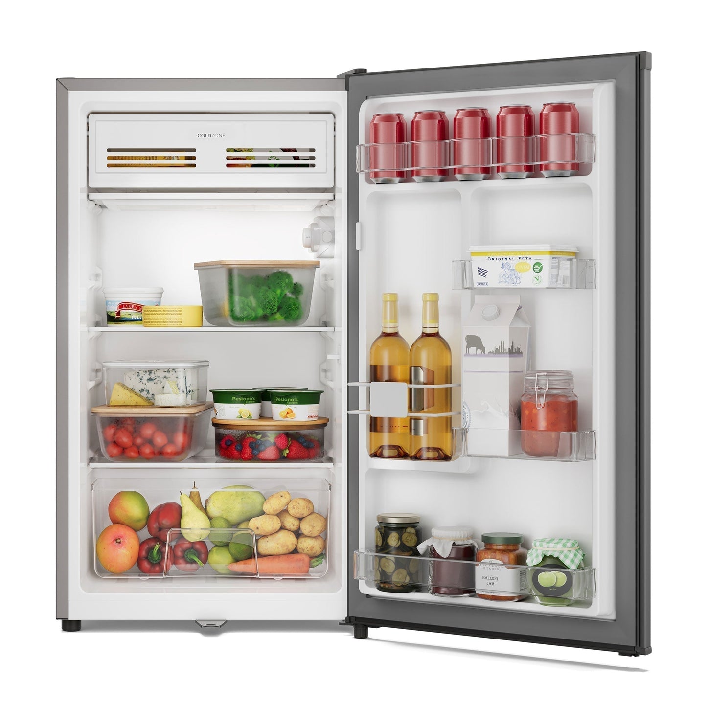 Frigobar 90L Frío Directo con Llave y Luz LED MMB90S Mademsa5#Acero