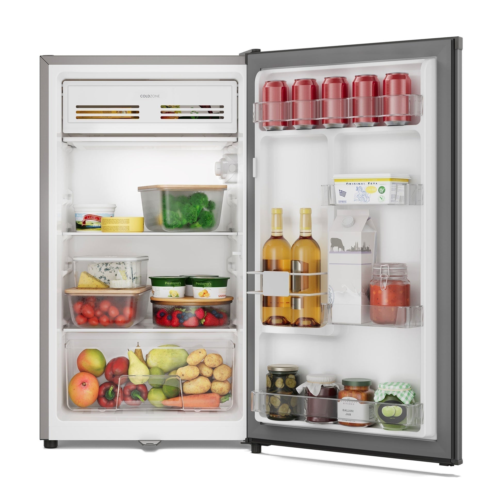 Frigobar 90L Frío Directo con Llave y Luz LED MMB90S Mademsa5#Acero