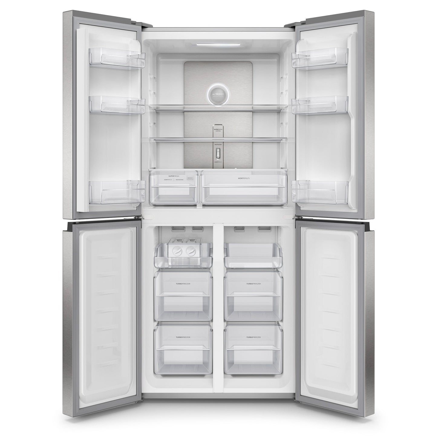 Refrigerador 401L No Frost 4 Puertas Inverter DQ79SU Fensa5#Acero