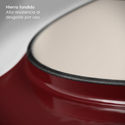 Olla Ovalada de Hierro Fundido Esmaltado Expert 27 cm Electrolux9#Rojo