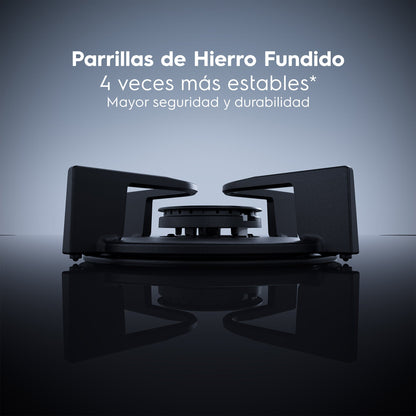 Encimera a Gas 4 Platos Home Pro Cocción KE4HP Electrolux6#Negro