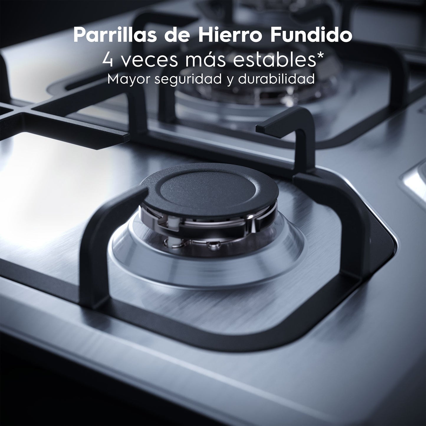 Encimera a Gas 4 Platos Experience Multi Llama KE4XC Electrolux7#Acero