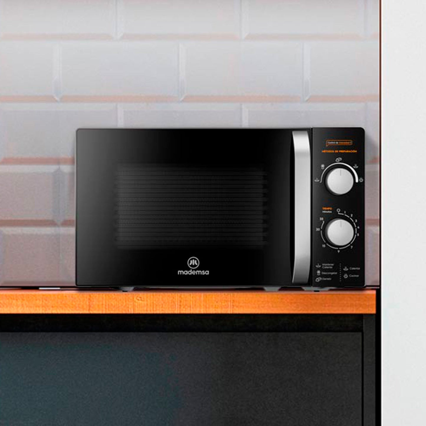 Microondas 20 Litros Manual MM20FBM Mademsa2#Negro