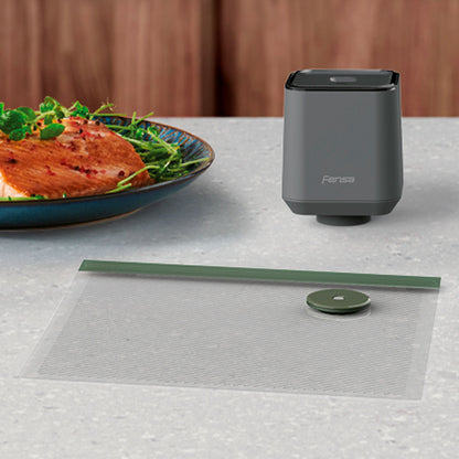 Kit Selladora al Vacío Portátil + 5 Bolsas Reutilizables Fensa1#Gris