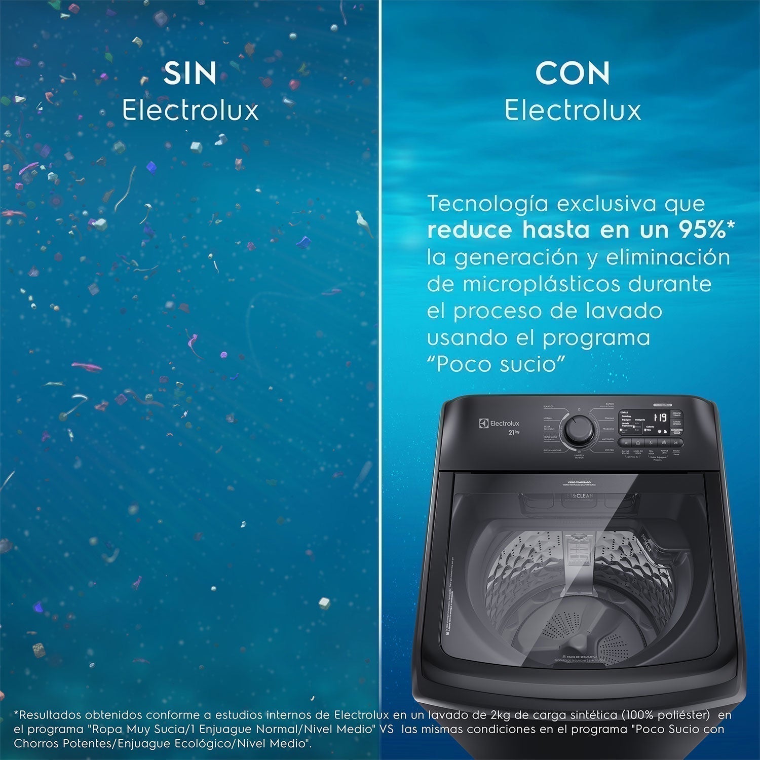 Lavadora Automática 21Kg Carga Superior LEB21 Electrolux10#Negro