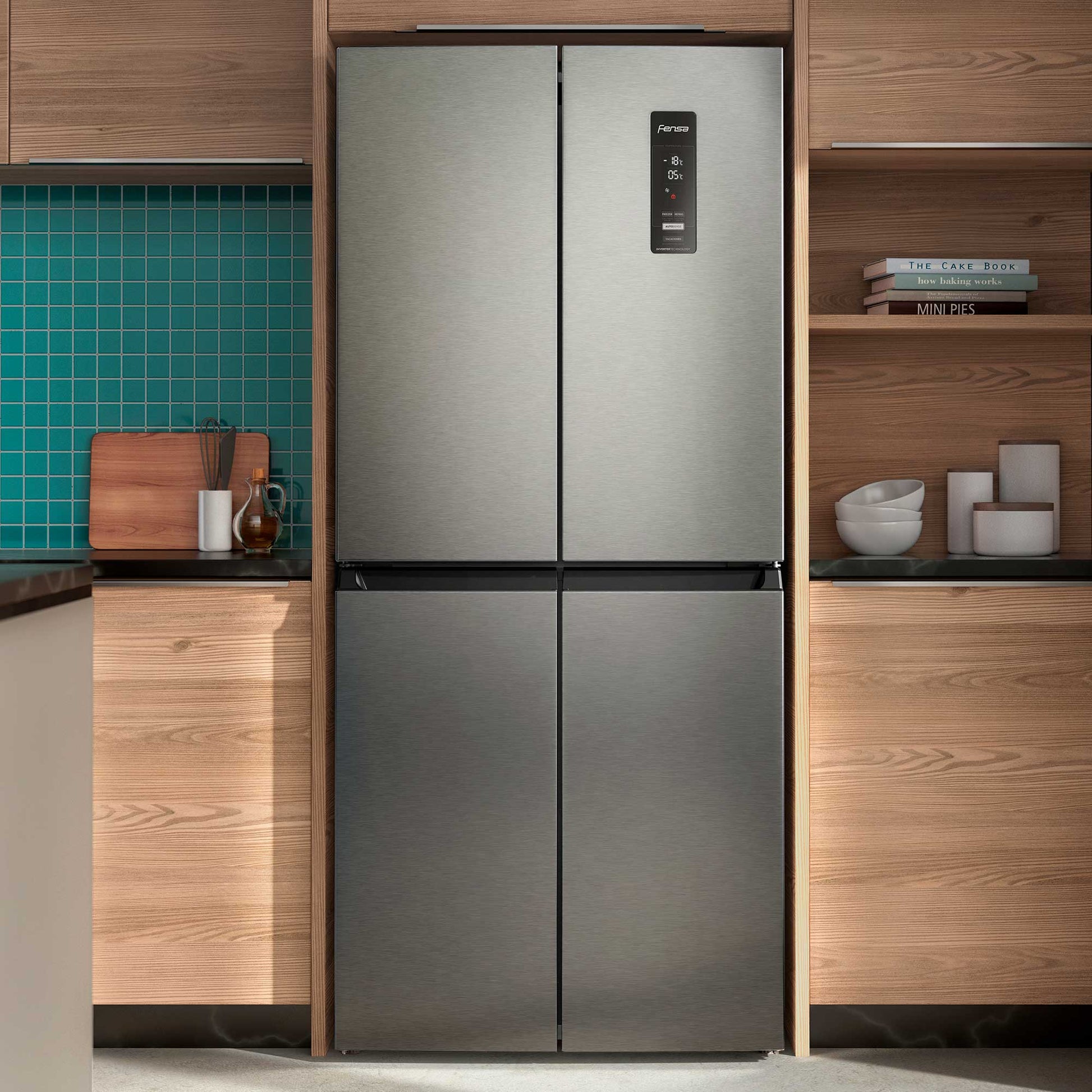 Refrigerador 401L No Frost 4 Puertas Inverter DQ79SU Fensa1#Acero